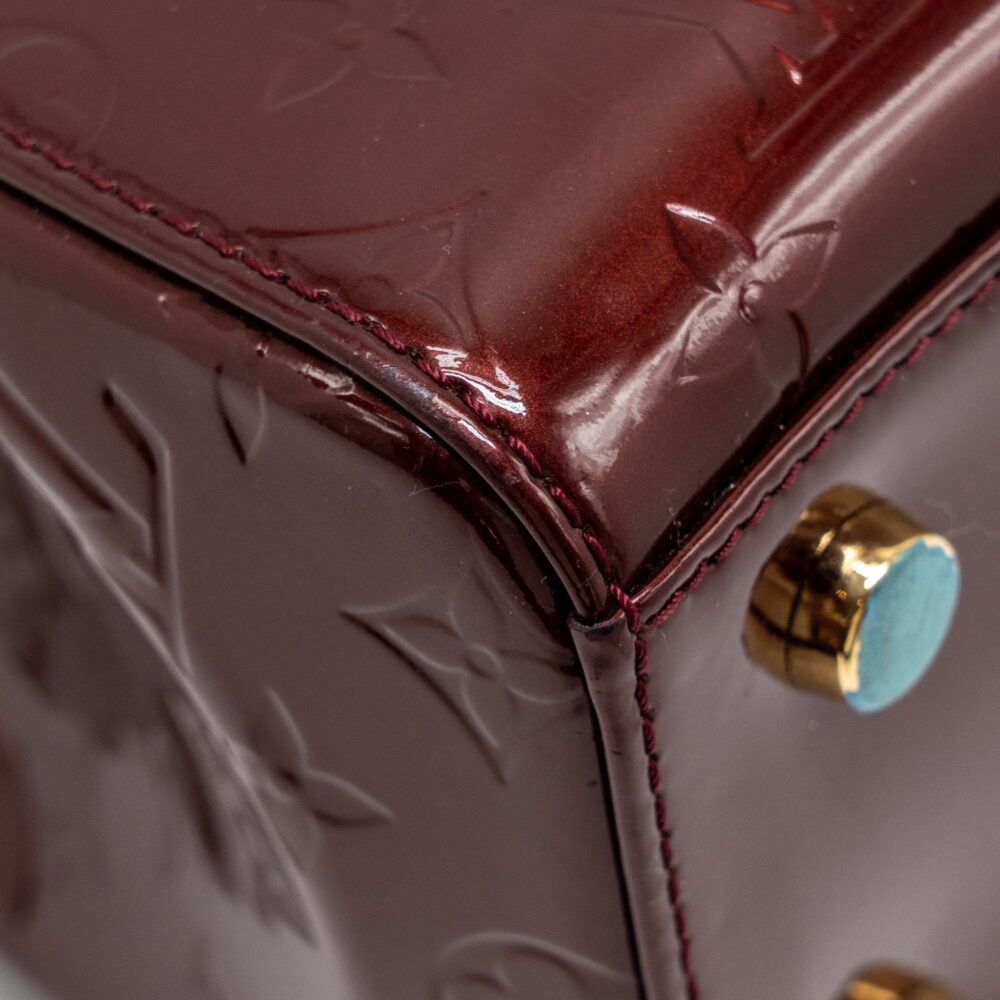 AAA Replica Louis Vuitton LV VERNIS BREA PATENT BURGUNDY AMARANTE GHW