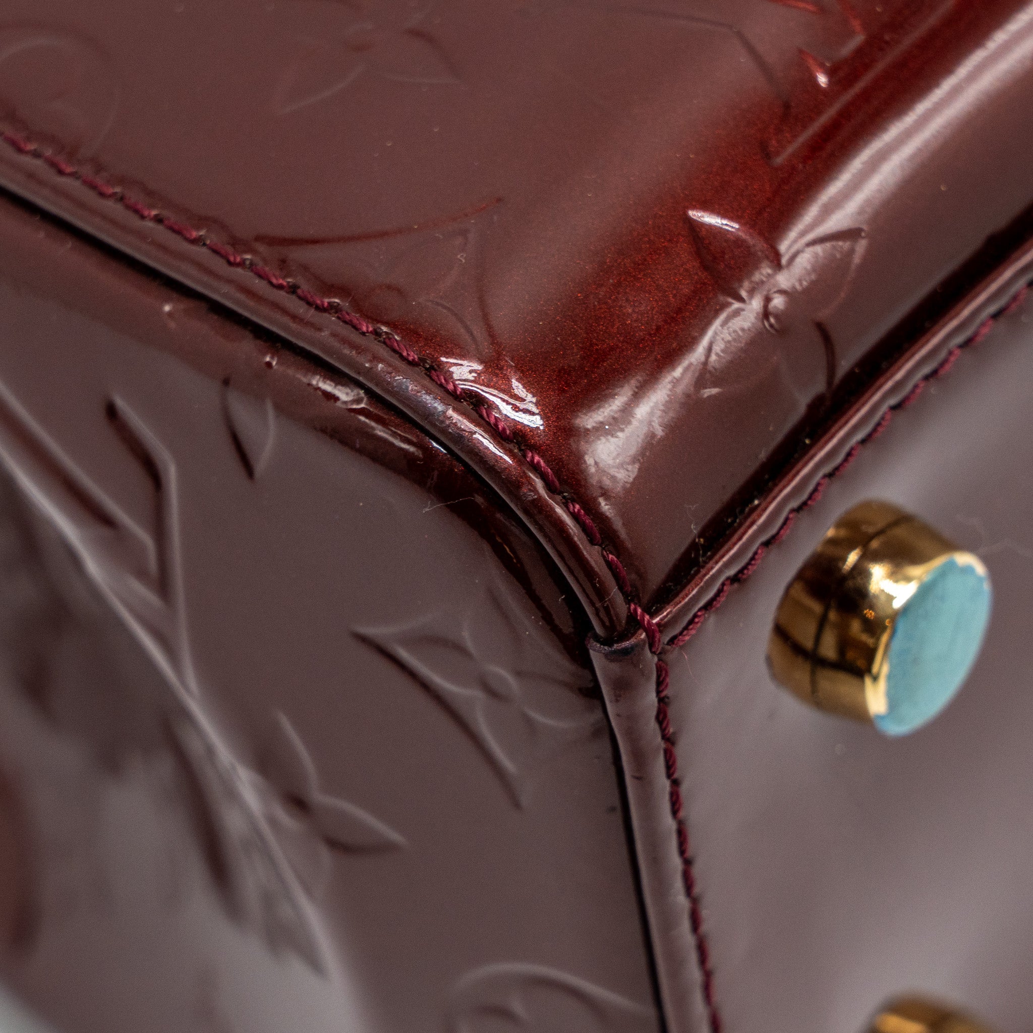 AAA Replica Louis Vuitton LV VERNIS BREA PATENT BURGUNDY AMARANTE GHW