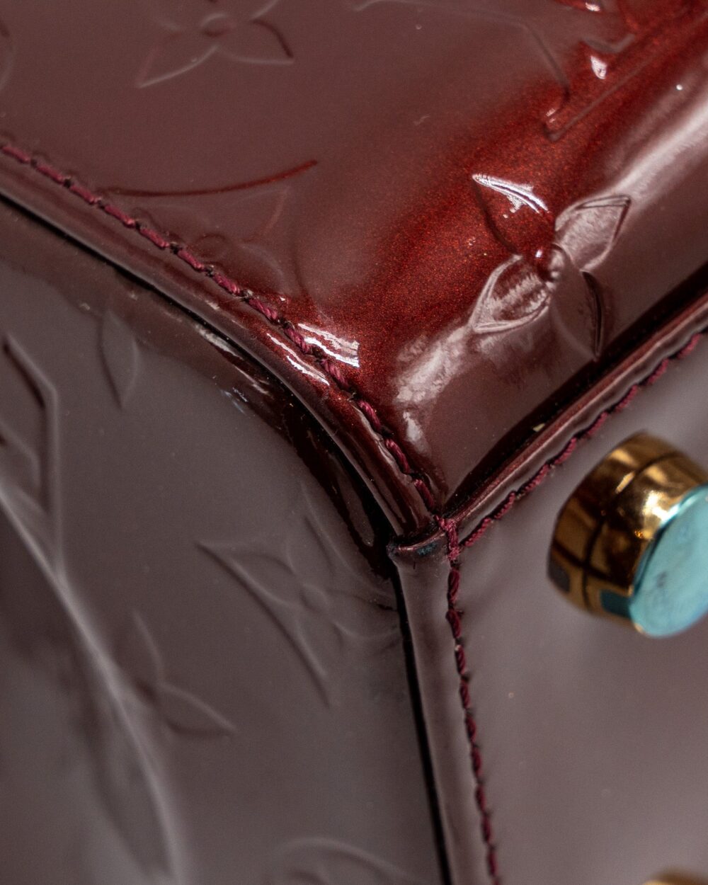 AAA Replica Louis Vuitton LV VERNIS BREA PATENT BURGUNDY AMARANTE GHW