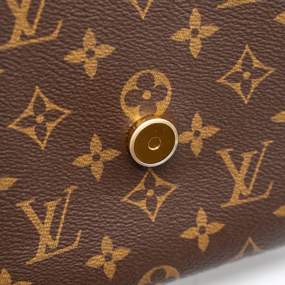 AAA Replica Louis Vuitton LV LOCKY BB MONOGRAM CANVAS/CARAMEL GHW