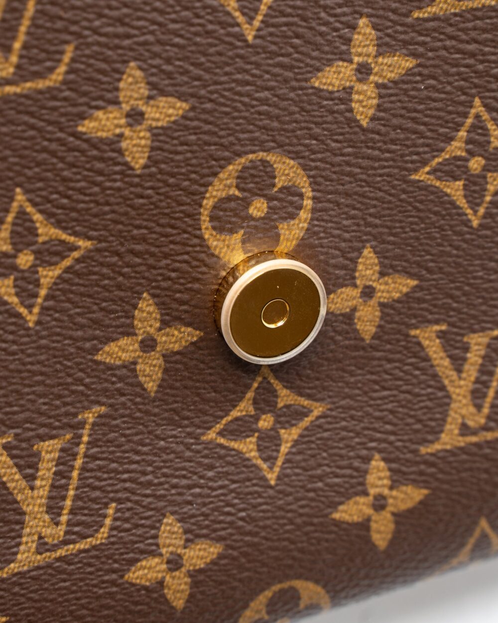 AAA Replica Louis Vuitton LV LOCKY BB MONOGRAM CANVAS/CARAMEL GHW