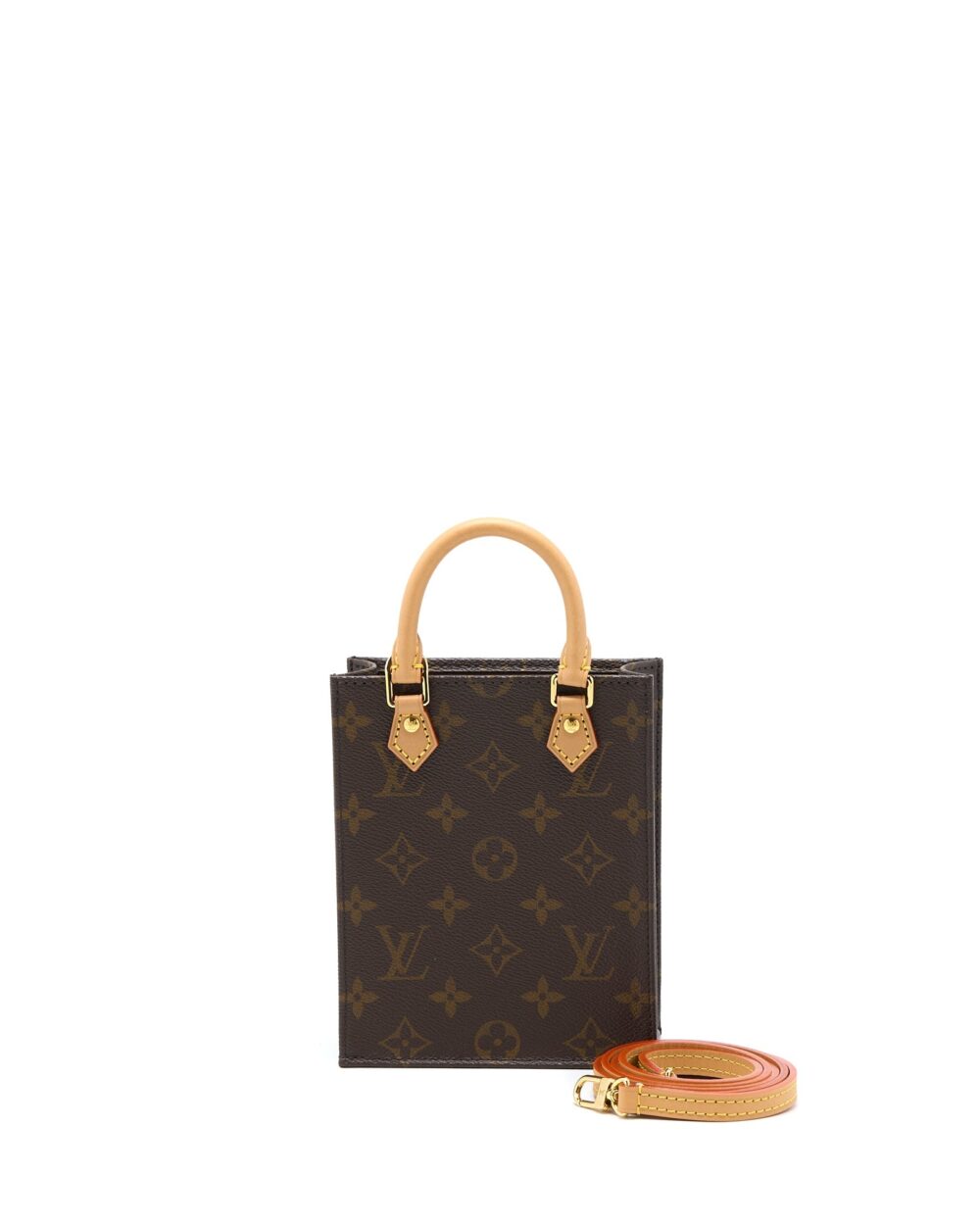 AAA Replica Louis Vuitton LV PETIT SAC PLAT MONOGRAM CANVAS GHW (NEW VERSION)