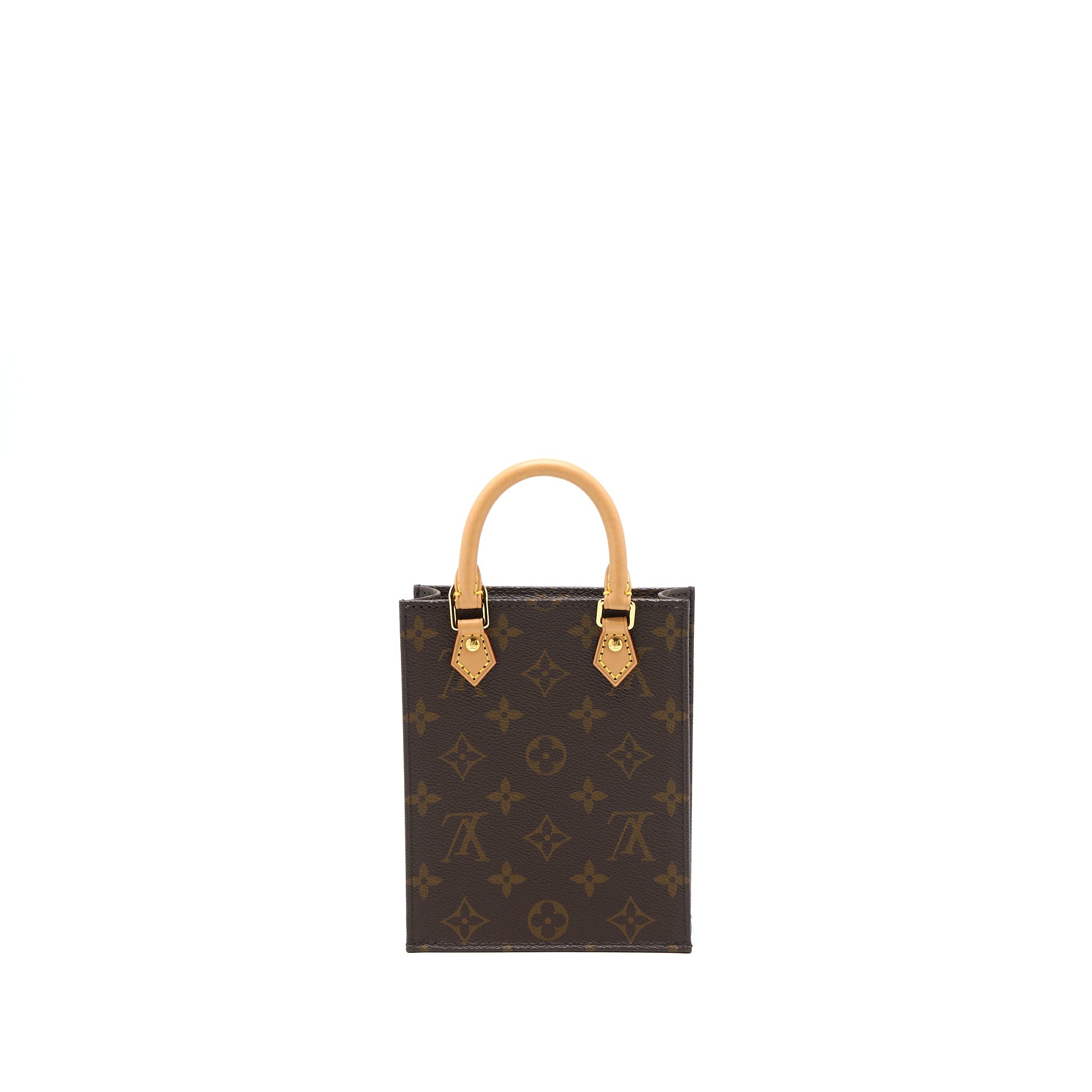 AAA Replica Louis Vuitton LV PETIT SAC PLAT MONOGRAM CANVAS GHW (NEW VERSION)