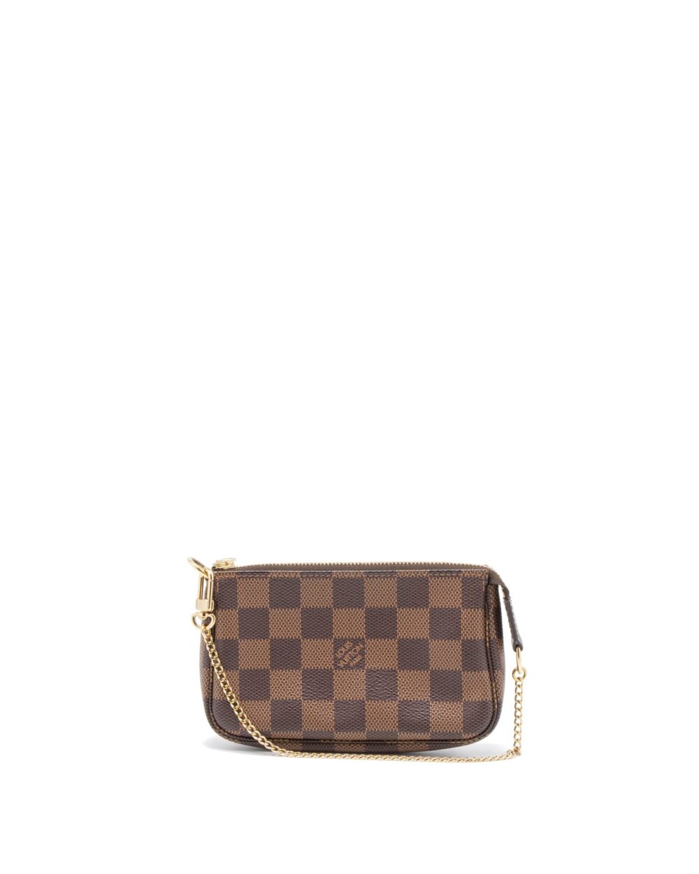 AAA Replica Louis Vuitton LV MINI POCHETTE ACCESSORIES DAMIER EBENE CANVAS GHW