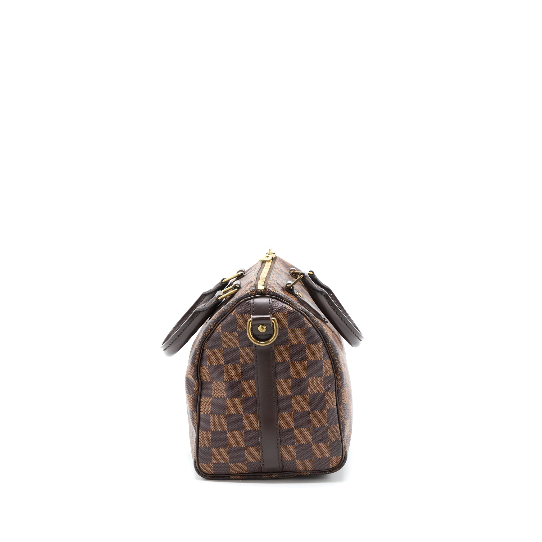 AAA Replica Louis Vuitton LV SPEEDY BANDOULIERE 25 DAMIER EBENE CANVAS GHW