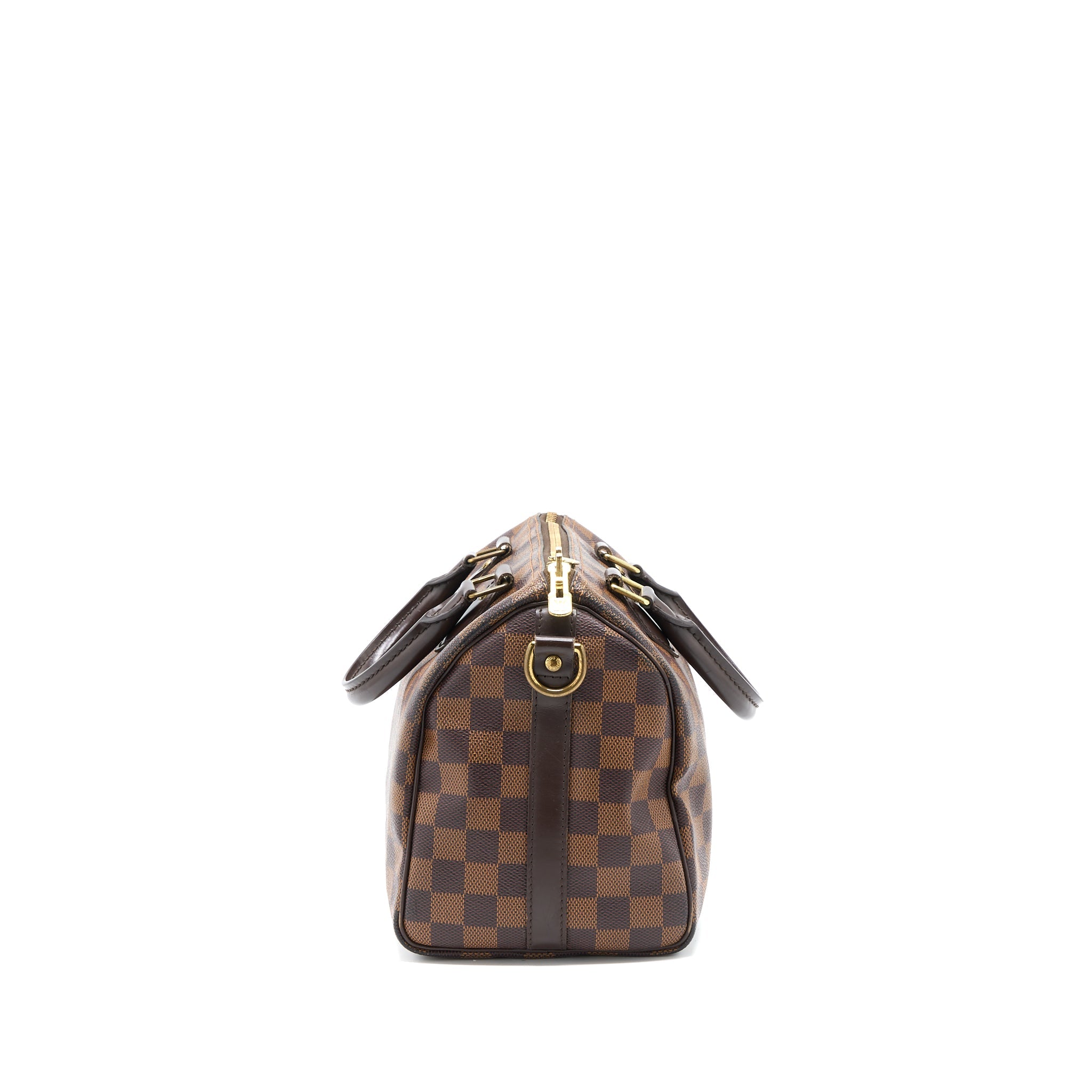 AAA Replica Louis Vuitton LV SPEEDY BANDOULIERE 25 DAMIER EBENE CANVAS GHW