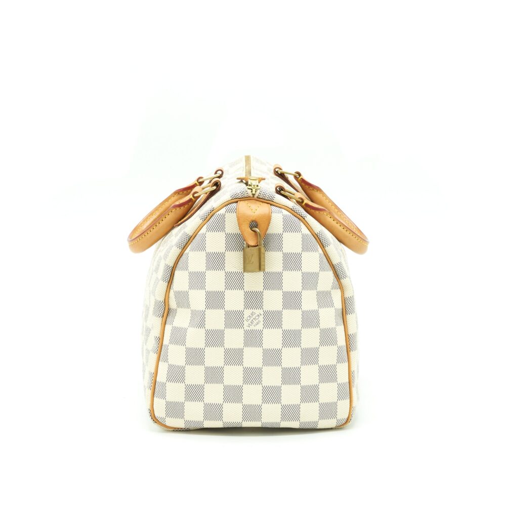 AAA Replica Louis Vuitton LV SPEEDY 30 DAMIER AZUR CANVAS GHW