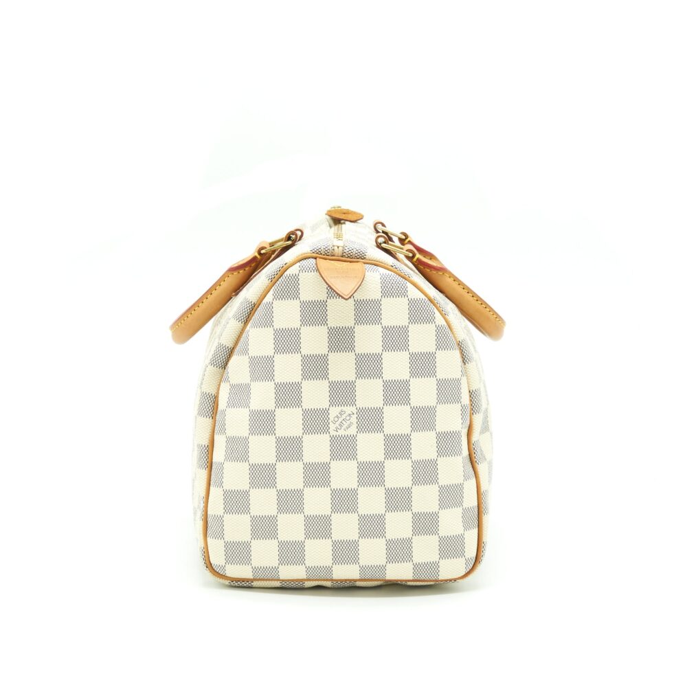 AAA Replica Louis Vuitton LV SPEEDY 30 DAMIER AZUR CANVAS GHW