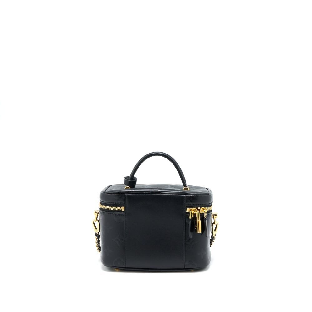 AAA Replica Louis Vuitton LV VANITY PM MONOGRAM LAMBSKIN BLACK GHW