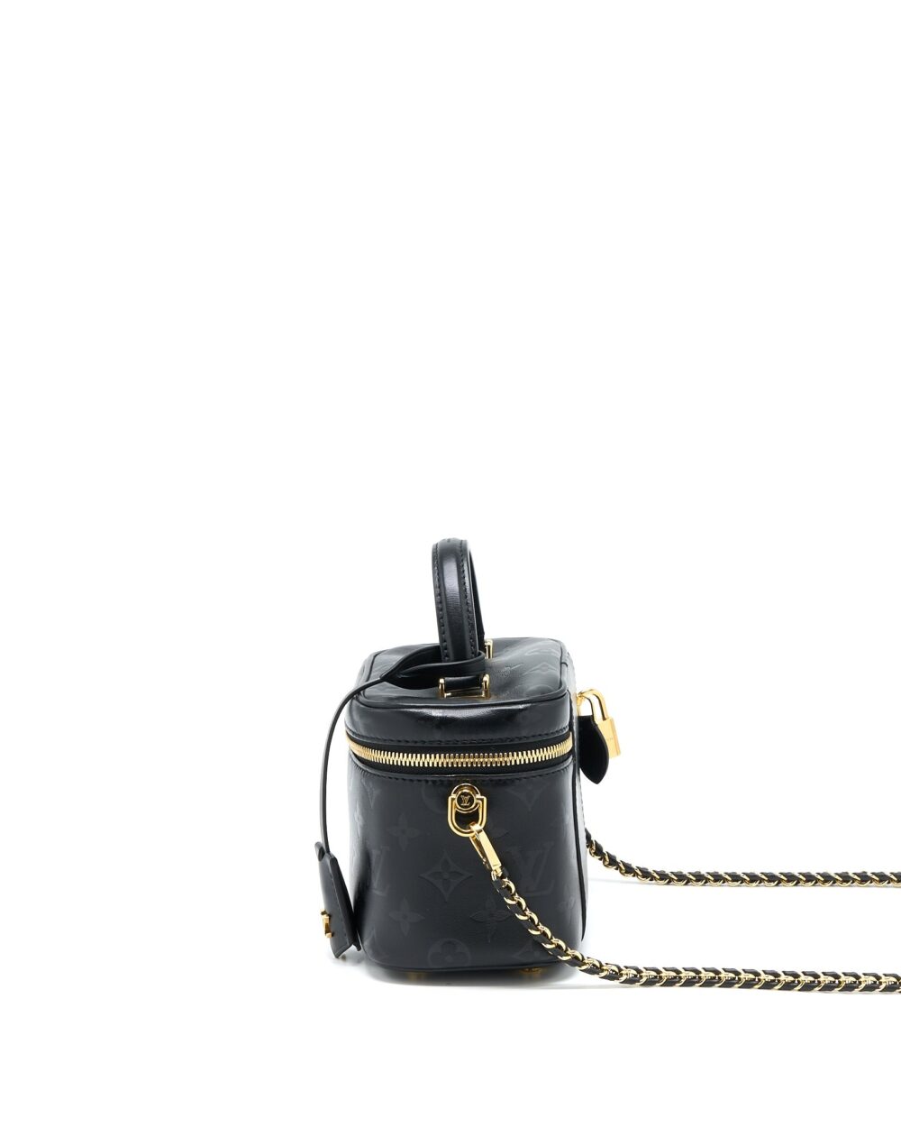 AAA Replica Louis Vuitton LV VANITY PM MONOGRAM LAMBSKIN BLACK GHW