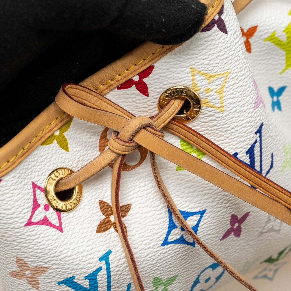 AAA Replica Louis Vuitton LV PETIT NOE WHITE MULTICOLOUR MONOGRAM CANVAS GHW