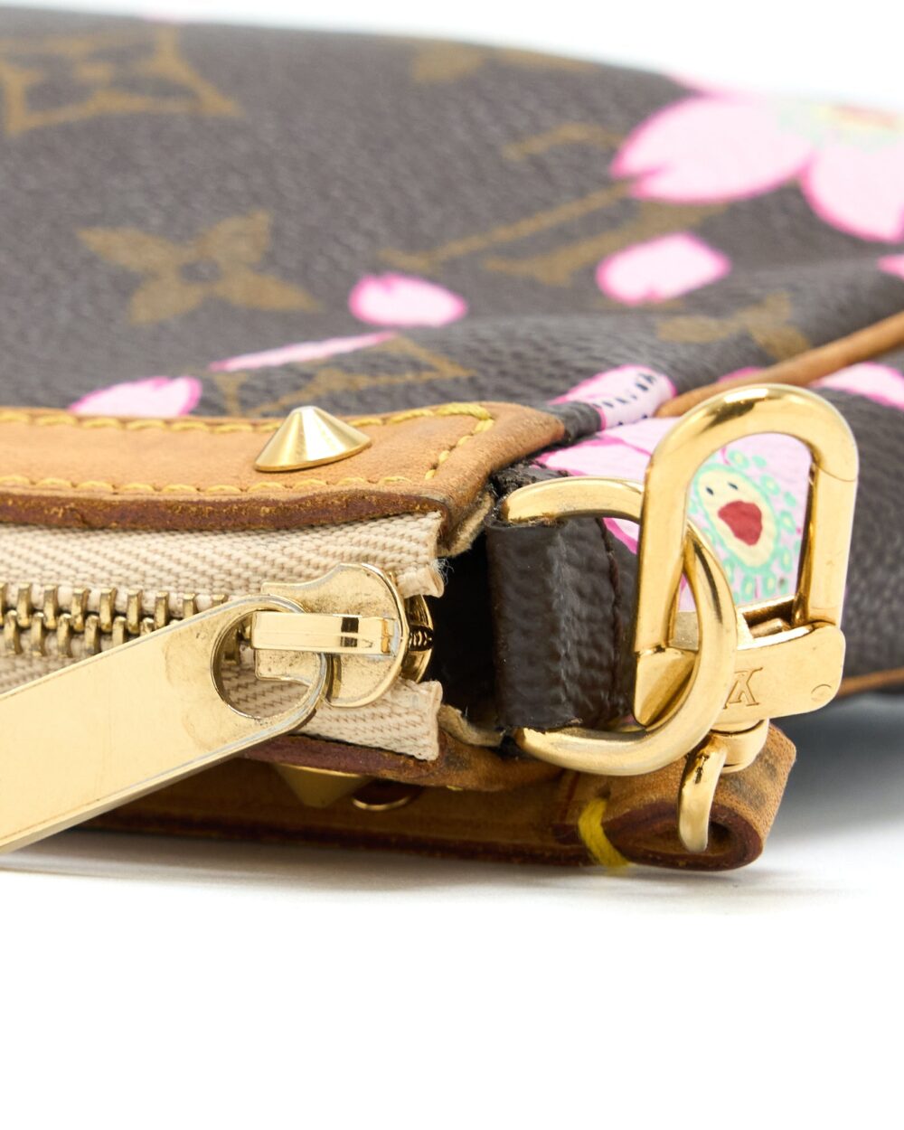 AAA Replica Louis Vuitton LV VINTAGE CHERRY BLOSSOM POCHETTE MONOGRAM CANVAS GHW