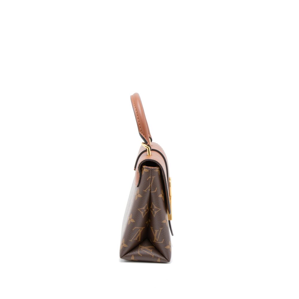 AAA Replica Louis Vuitton LV LOCKY BB MONOGRAM CANVAS/CARAMEL GHW