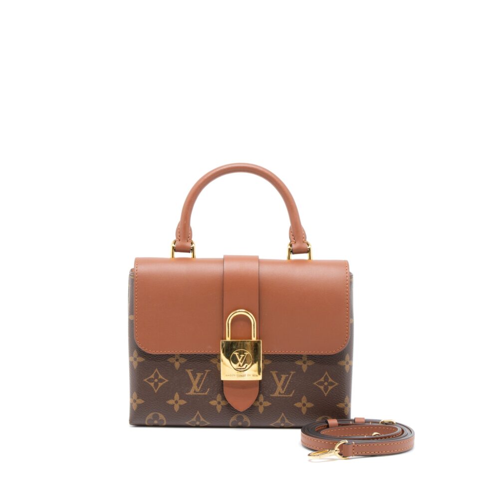 AAA Replica Louis Vuitton LV LOCKY BB MONOGRAM CANVAS/CARAMEL GHW