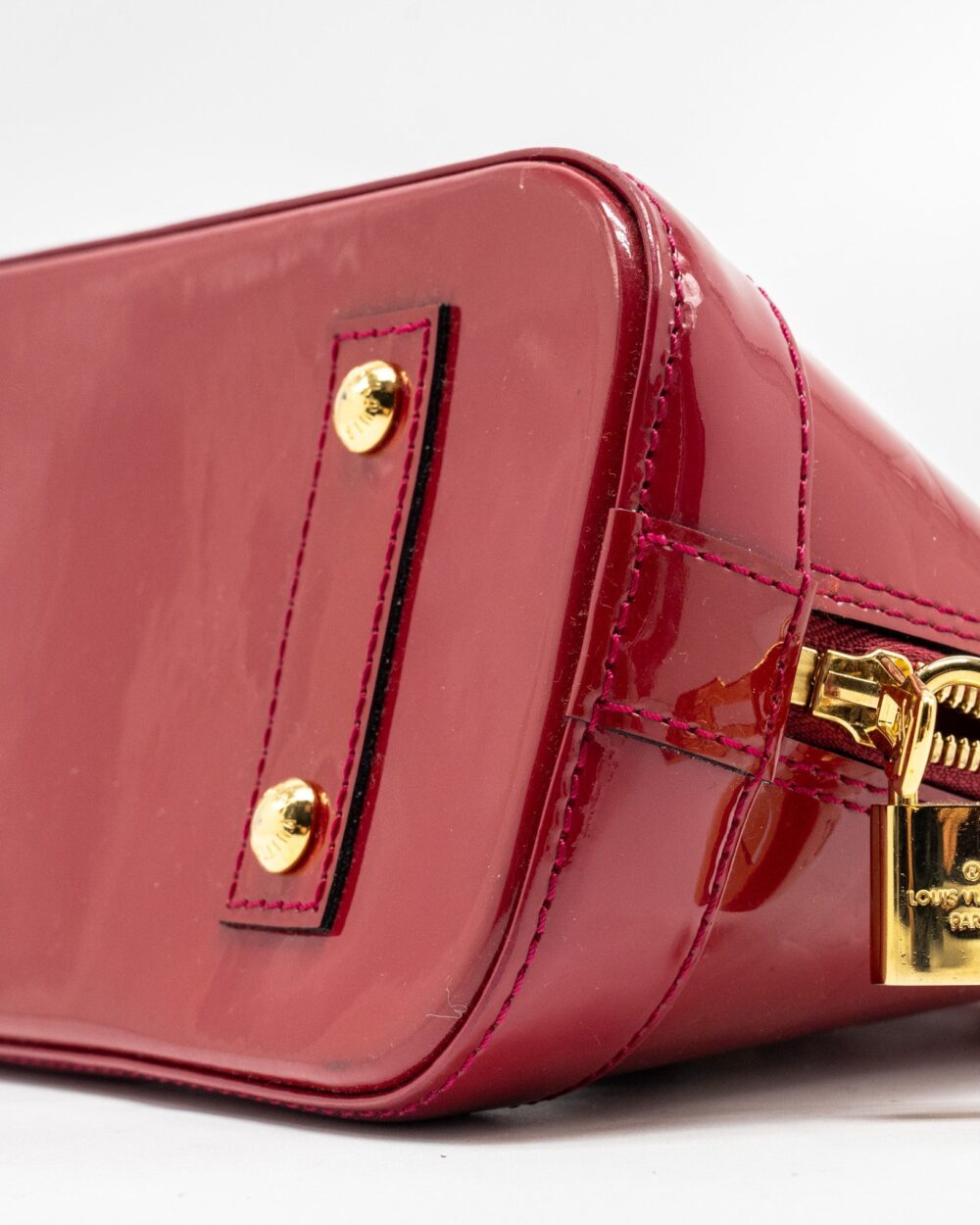 AAA Replica Louis Vuitton LV ALMA BB PATENT RED GHW