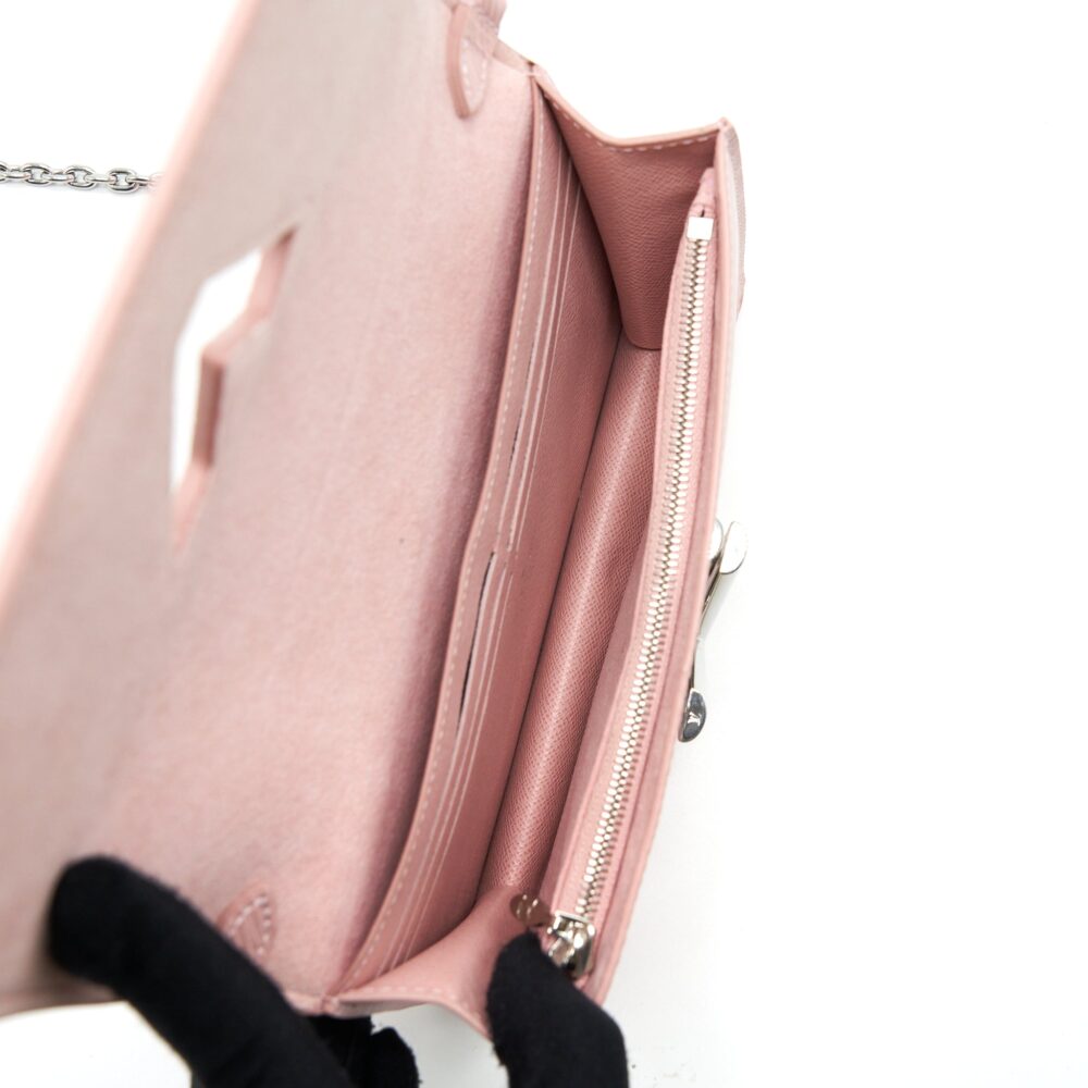 AAA Replica Louis Vuitton LV TWIST WALLET ON CHAIN EPI PINK SHW