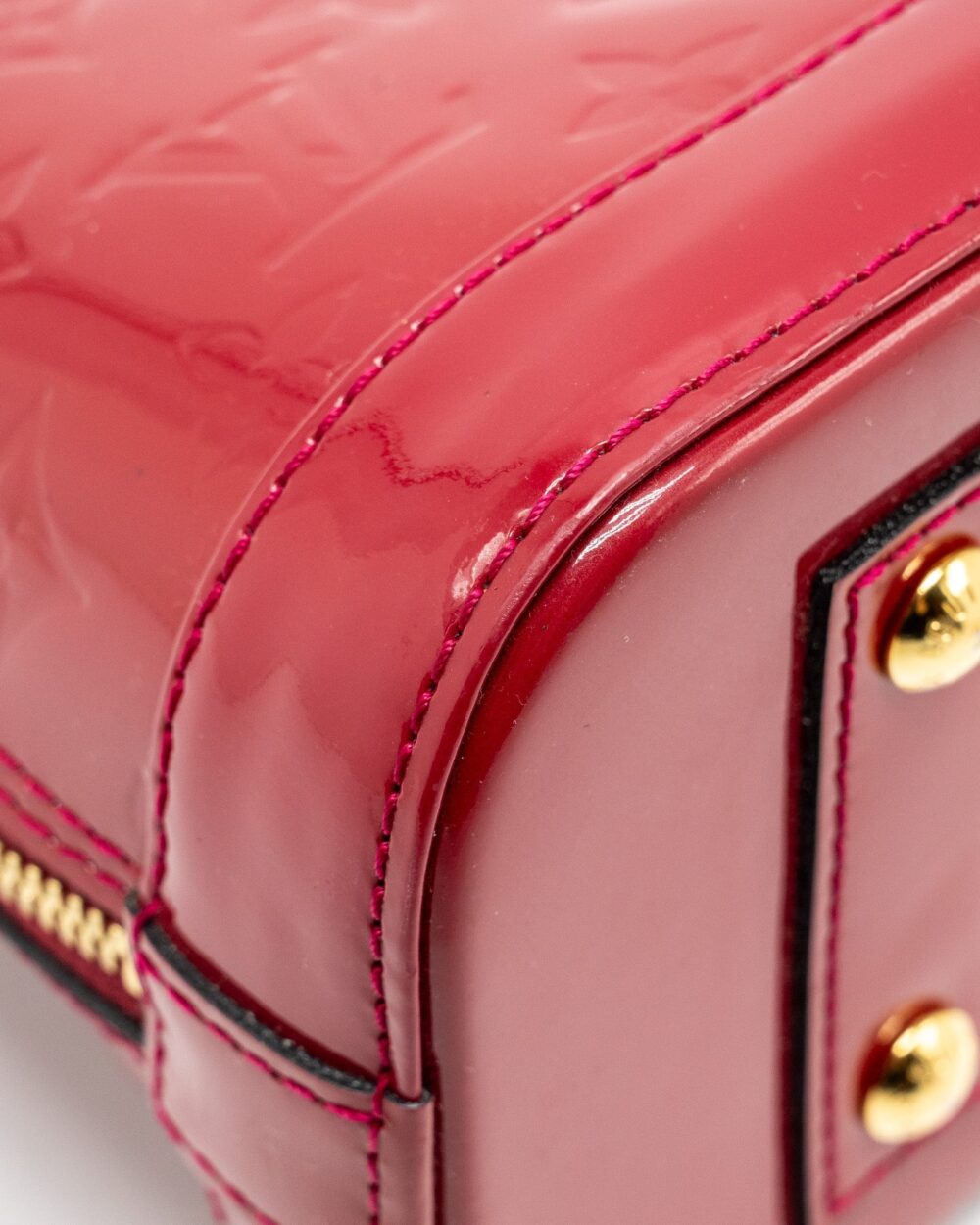 AAA Replica Louis Vuitton LV ALMA BB PATENT RED GHW