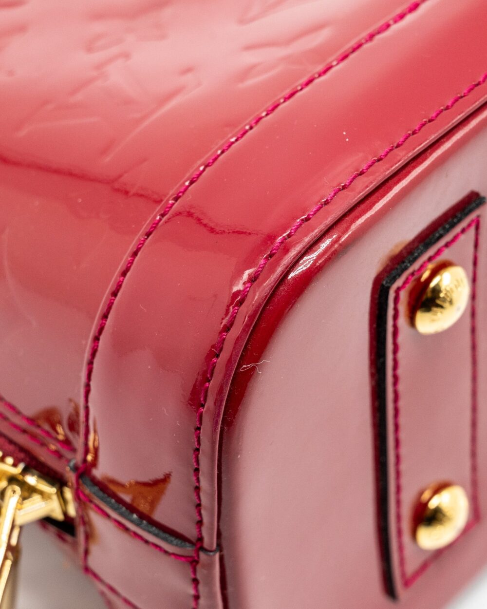AAA Replica Louis Vuitton LV ALMA BB PATENT RED GHW