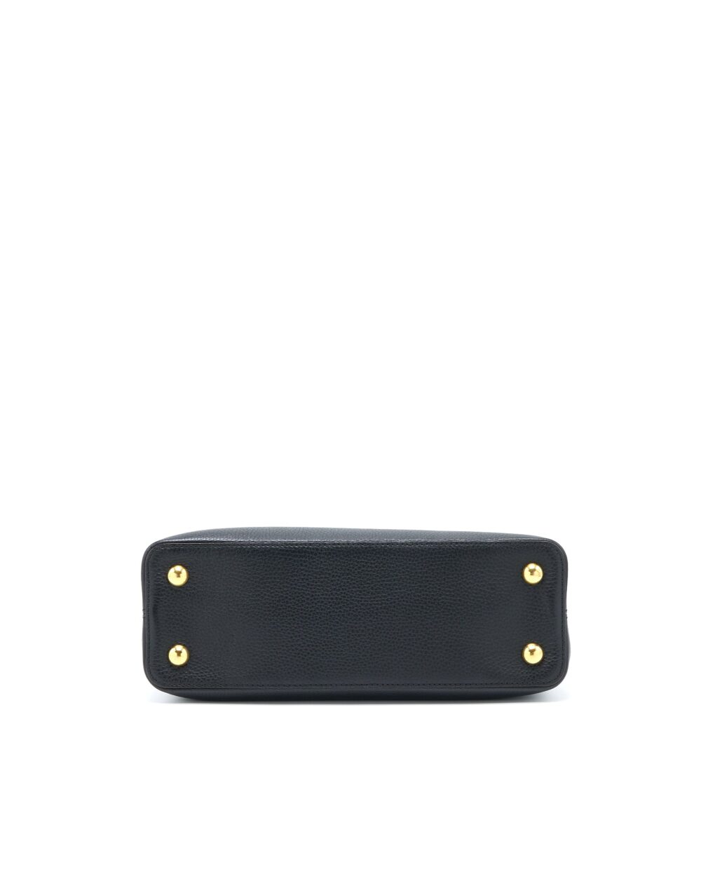 AAA Replica Louis Vuitton LV CAPUCINES MM TAURILLON BLACK GHW