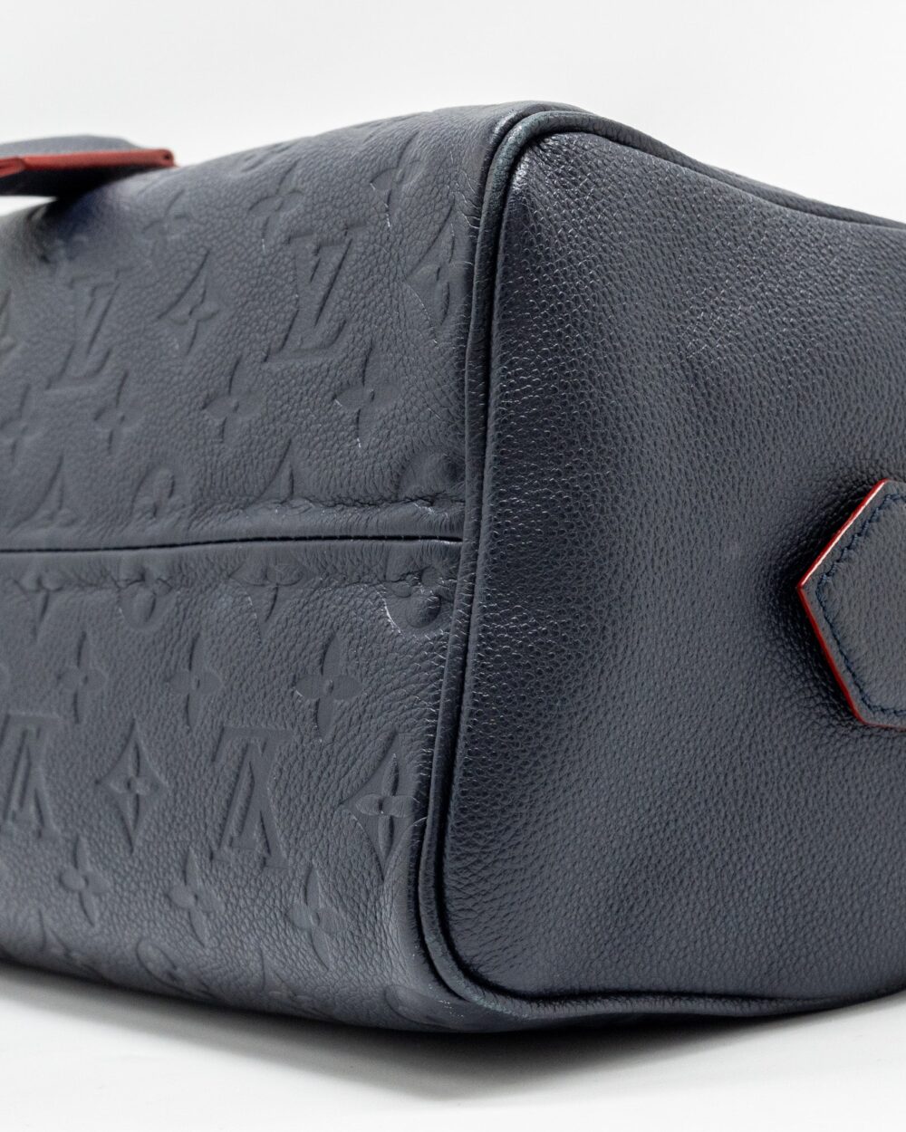 AAA Replica Louis Vuitton LV SPEEDY 25 BANDOULIERE MONOGRAM EMPREINTE NAVY/RED GHW