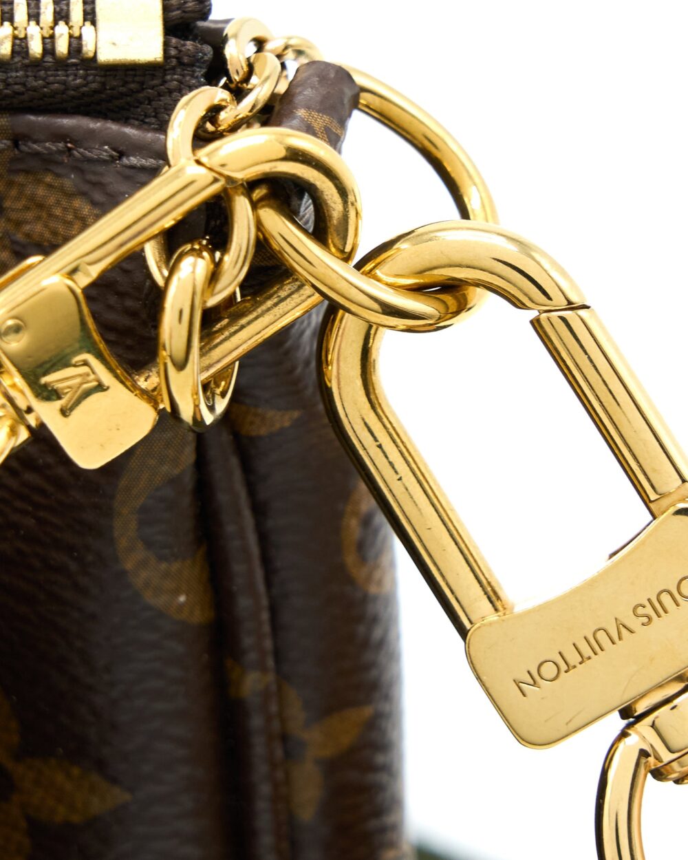 AAA Replica Louis Vuitton LV MULTI POCHETTE WITH KHAKI STRAP GHW
