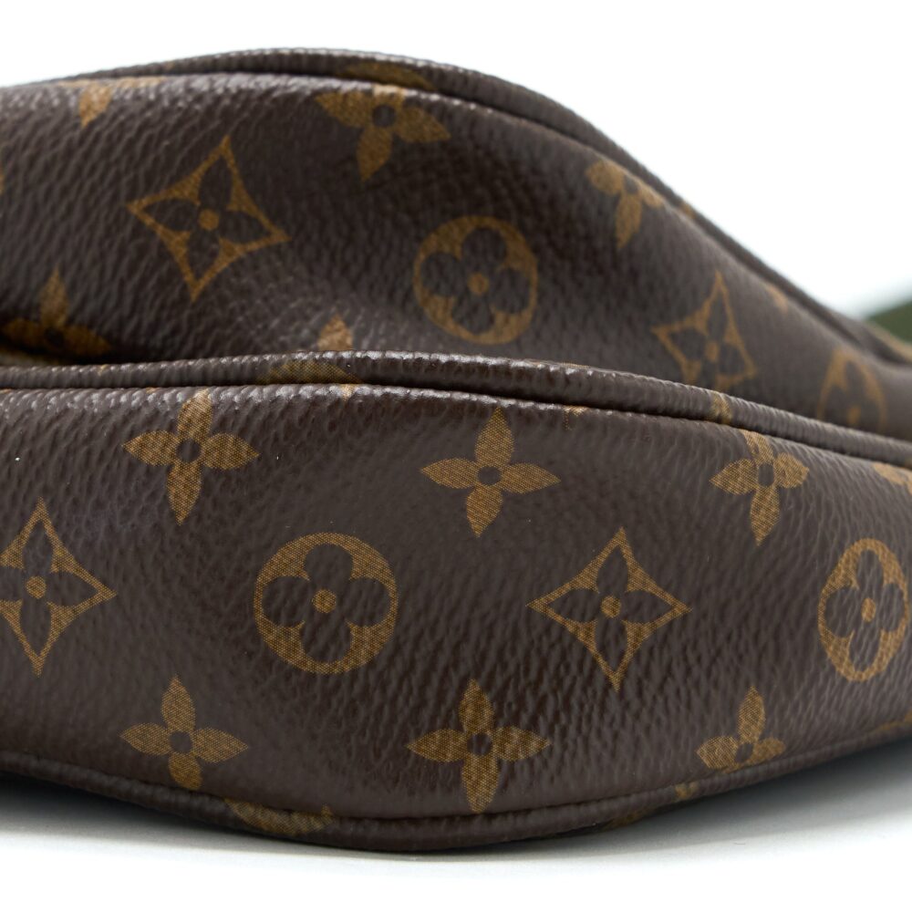 AAA Replica Louis Vuitton LV MULTI POCHETTE WITH KHAKI STRAP GHW