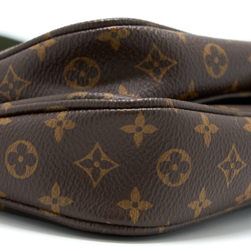 AAA Replica Louis Vuitton LV MULTI POCHETTE WITH KHAKI STRAP GHW