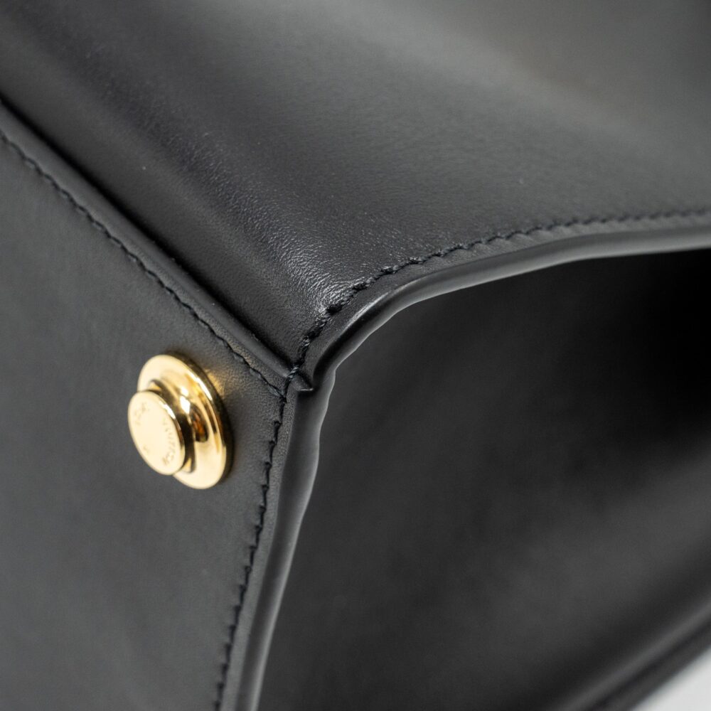 AAA Replica Louis Vuitton LV CITY STEAMER PM GRAINED CALFSKIN BLACK GHW
