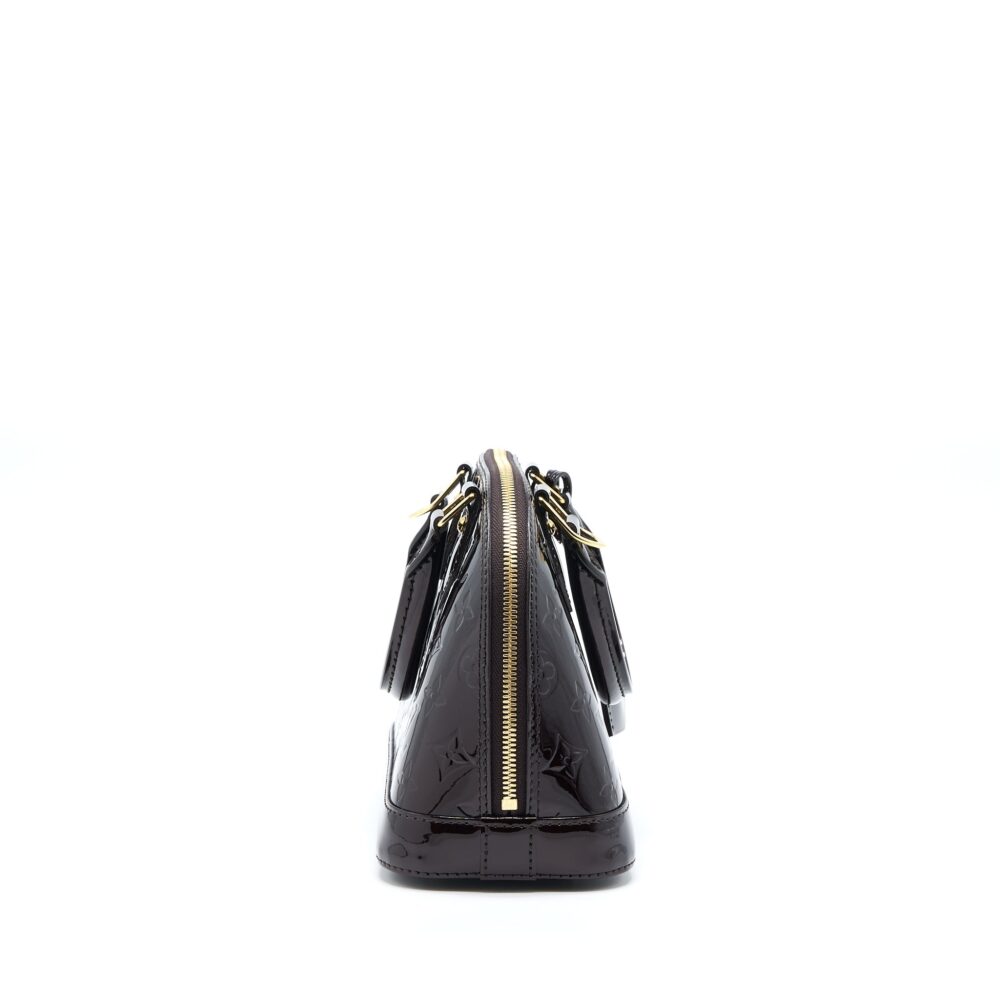 AAA Replica Louis Vuitton LV ALMA BB MONOGRAM VERNIS AMARANTE RED GHW (2022 VERSION)