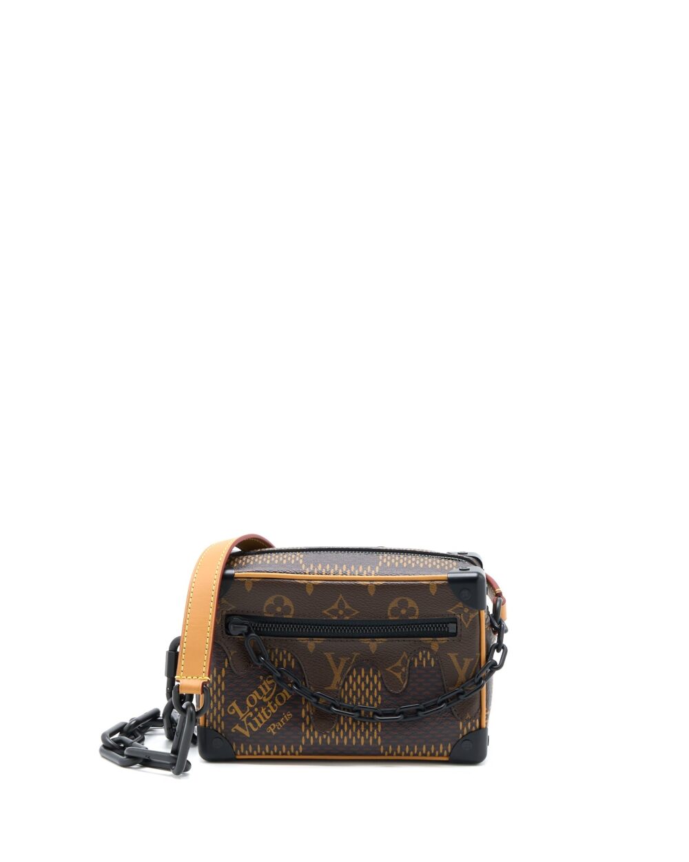 AAA Replica Louis Vuitton LV X NIGO MINI SOFT TRUNK DAMIER EBENE MATTE BLACK HARDWARE