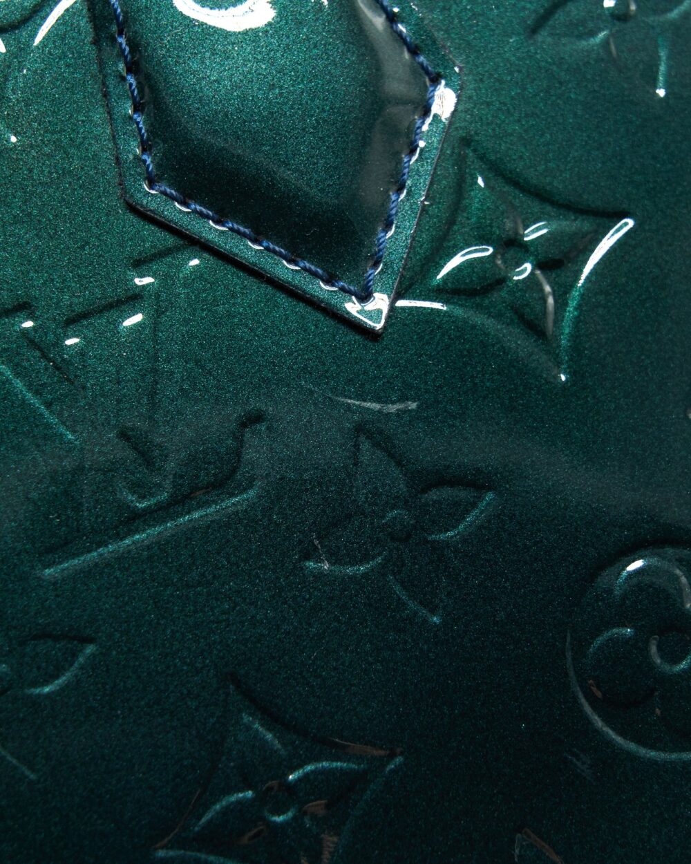 AAA Replica Louis Vuitton LV ALMA PM IN PATENT FORREST GREEN