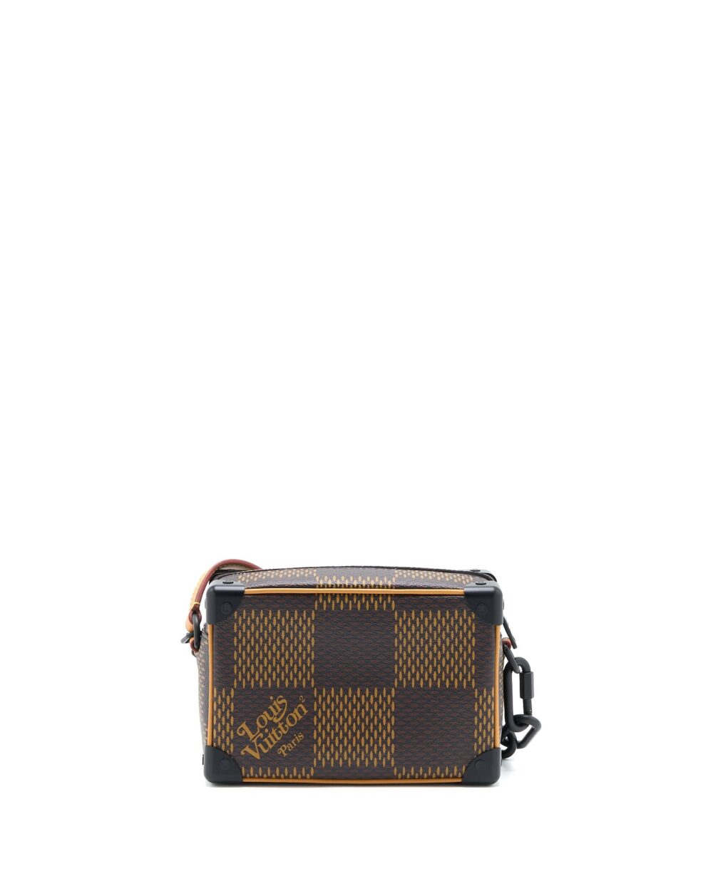 AAA Replica Louis Vuitton LV X NIGO MINI SOFT TRUNK DAMIER EBENE MATTE BLACK HARDWARE