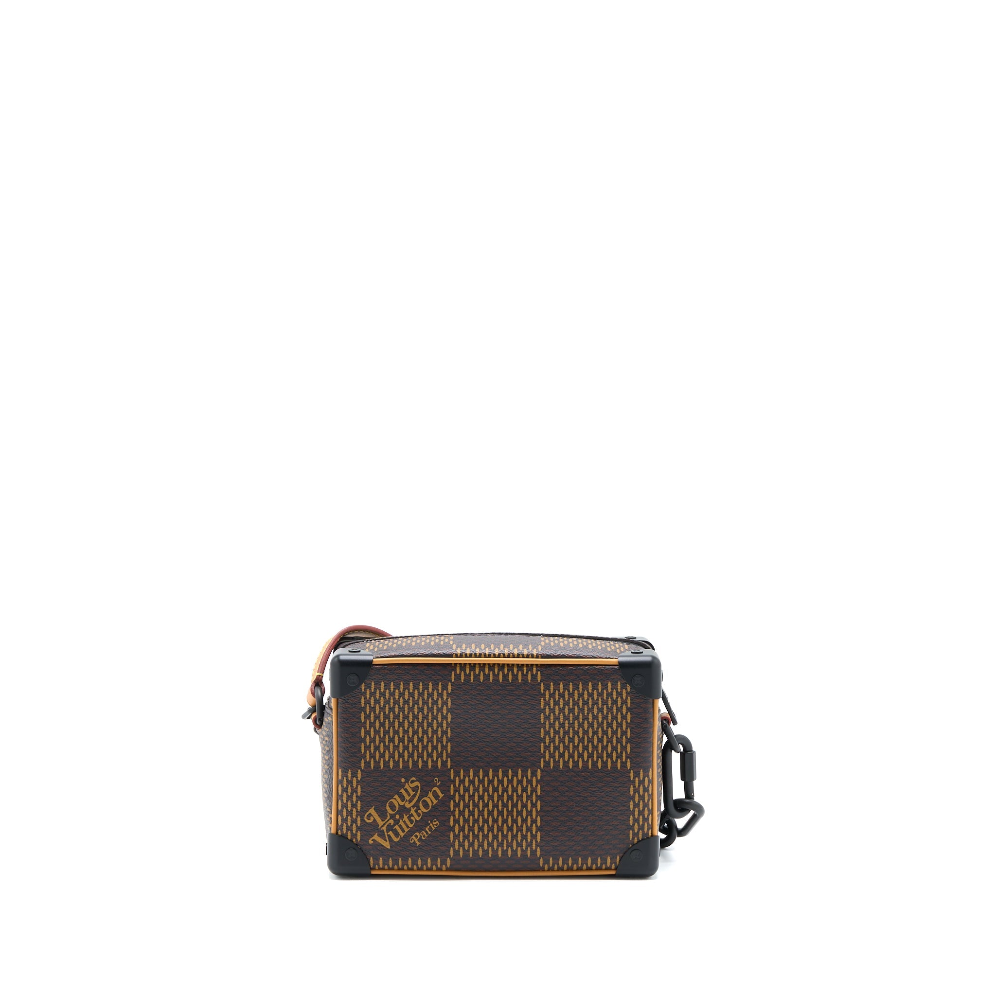AAA Replica Louis Vuitton LV X NIGO MINI SOFT TRUNK DAMIER EBENE MATTE BLACK HARDWARE