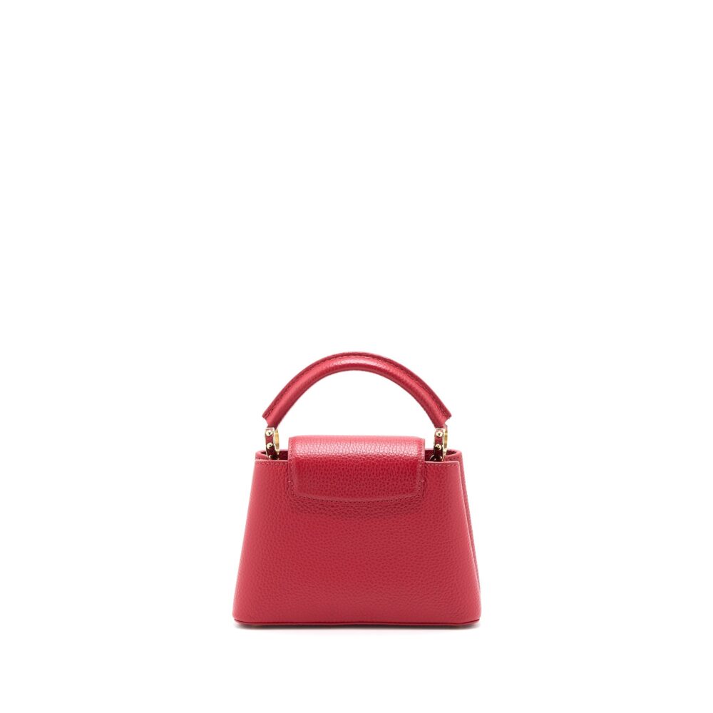 AAA Replica Louis Vuitton LV CAPUCINES MINI TAURILLON SCARLET GHW (NEW VERSION)