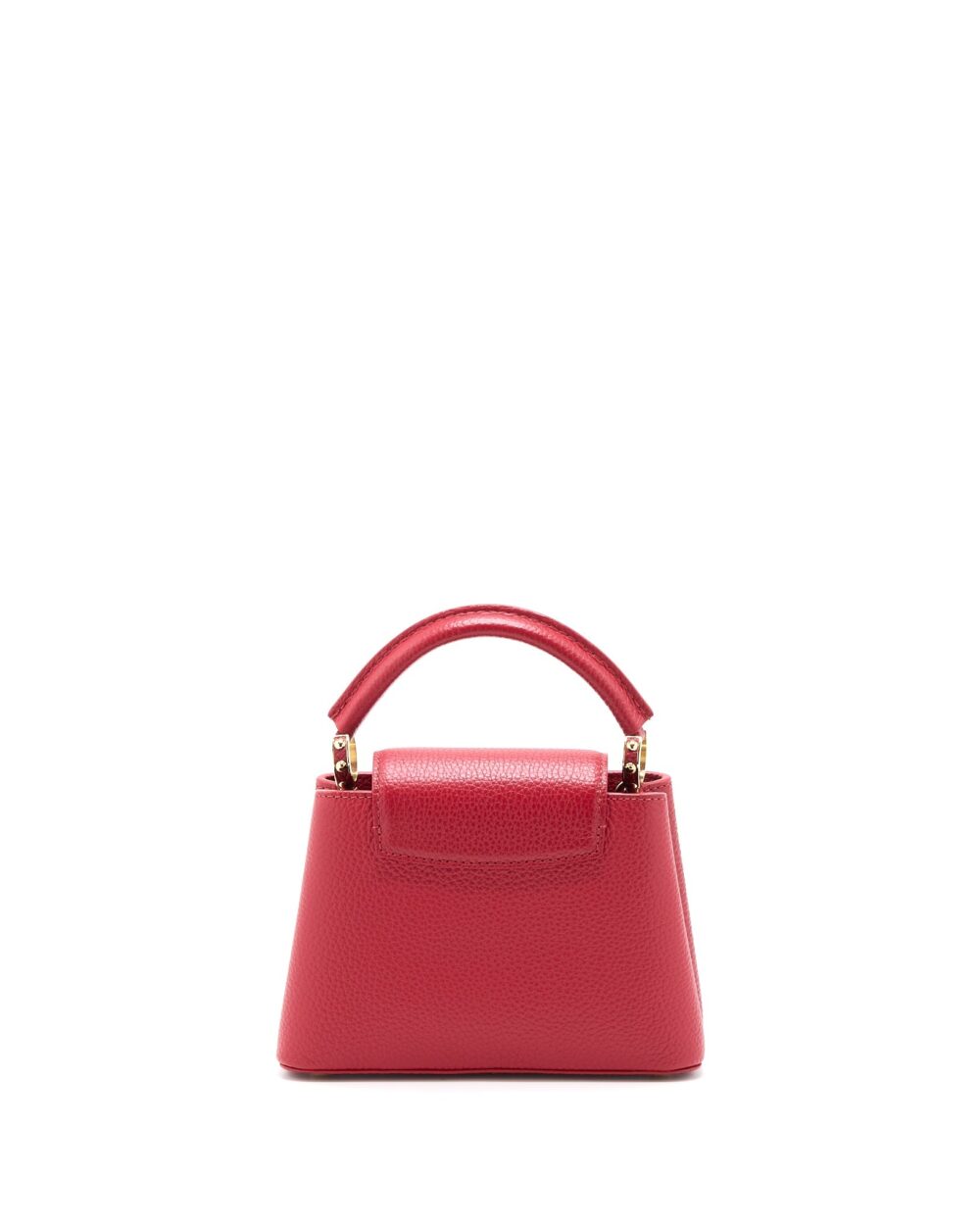 AAA Replica Louis Vuitton LV CAPUCINES MINI TAURILLON SCARLET GHW (NEW VERSION)