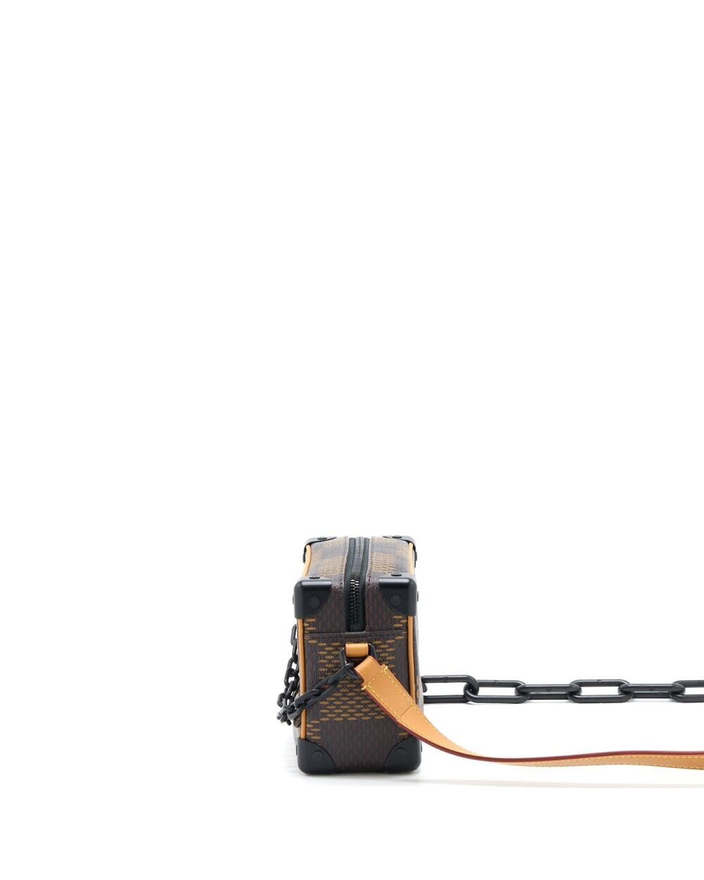 AAA Replica Louis Vuitton LV X NIGO MINI SOFT TRUNK DAMIER EBENE MATTE BLACK HARDWARE