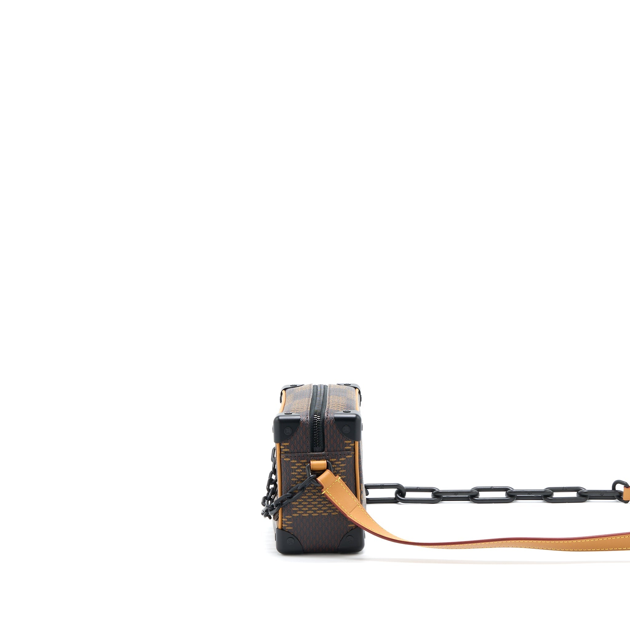 AAA Replica Louis Vuitton LV X NIGO MINI SOFT TRUNK DAMIER EBENE MATTE BLACK HARDWARE