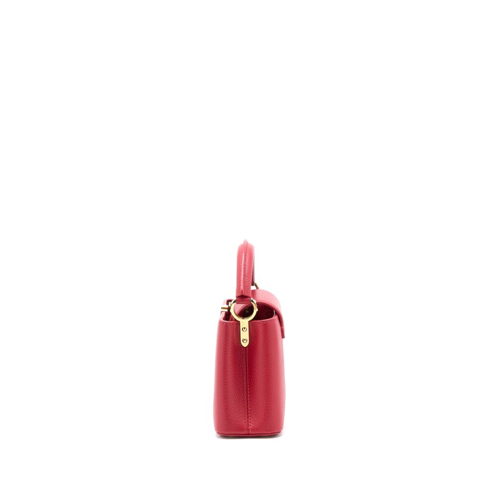 AAA Replica Louis Vuitton LV CAPUCINES MINI TAURILLON SCARLET GHW (NEW VERSION)