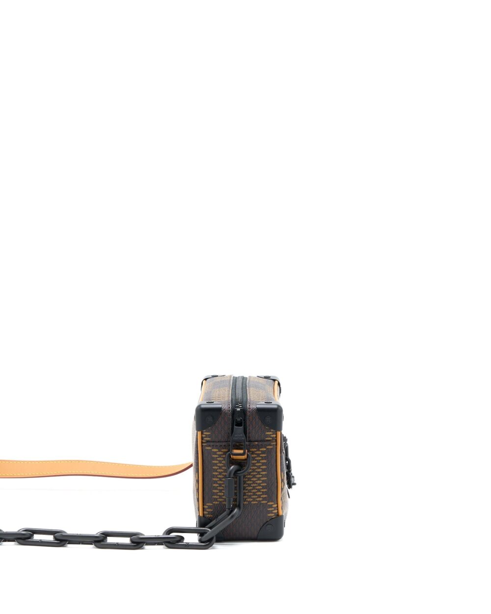 AAA Replica Louis Vuitton LV X NIGO MINI SOFT TRUNK DAMIER EBENE MATTE BLACK HARDWARE