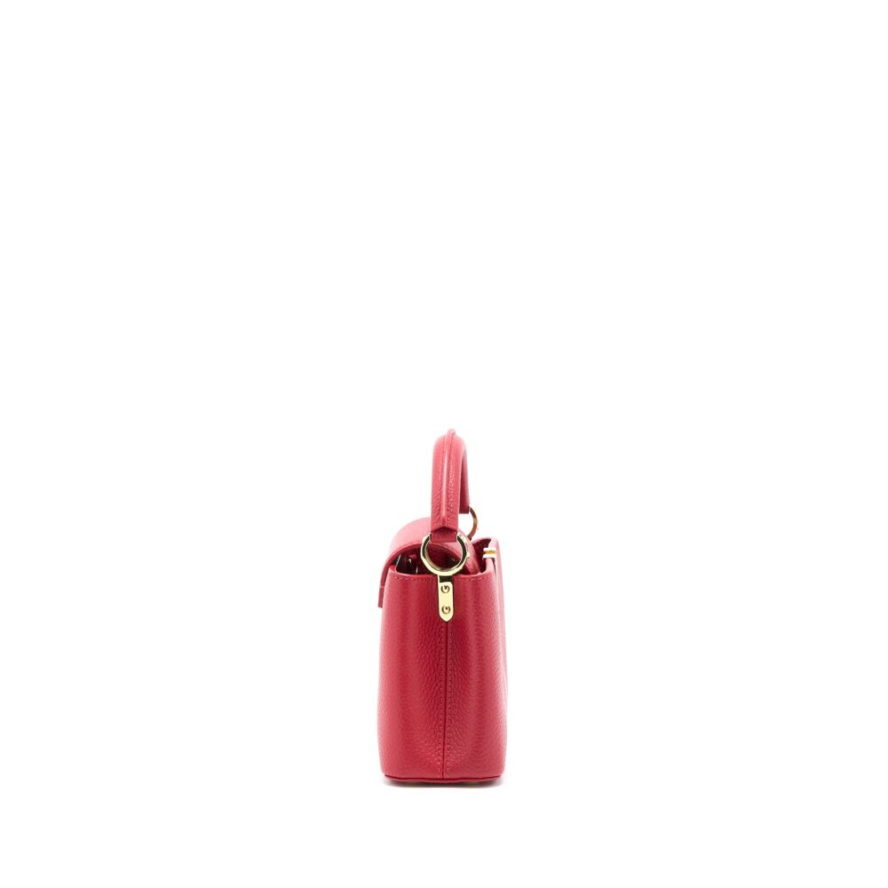AAA Replica Louis Vuitton LV CAPUCINES MINI TAURILLON SCARLET GHW (NEW VERSION)