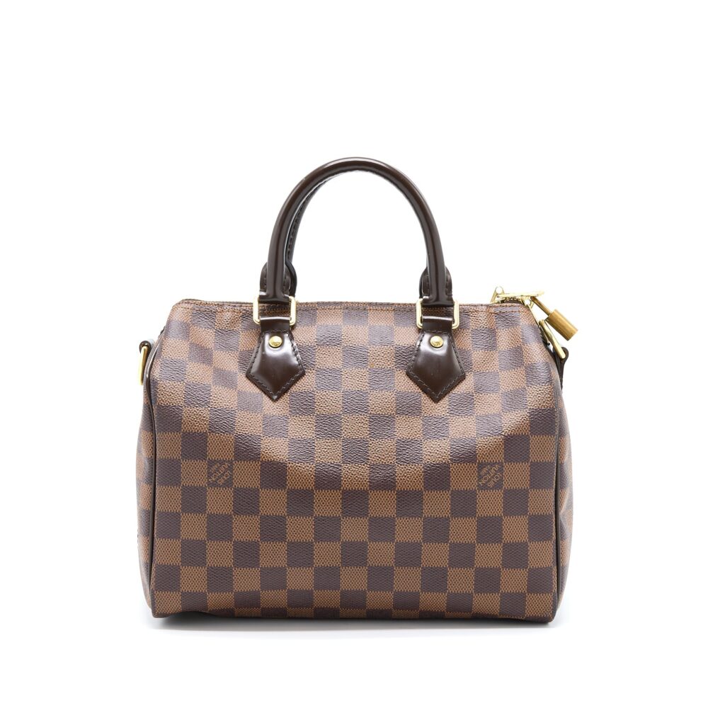 AAA Replica Louis Vuitton LV SPEEDY 25 DAMIER EBENE GHW