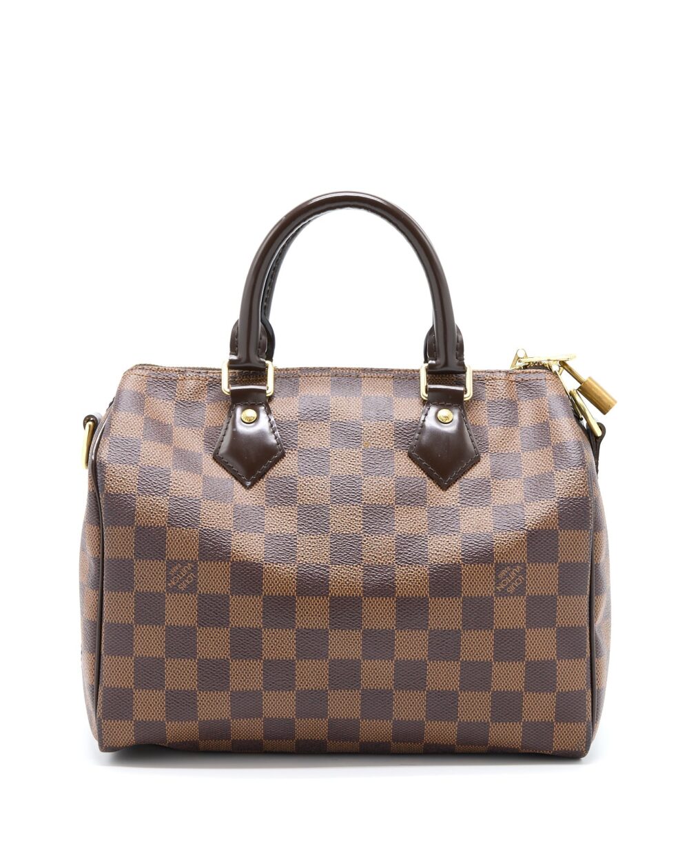 AAA Replica Louis Vuitton LV SPEEDY 25 DAMIER EBENE GHW
