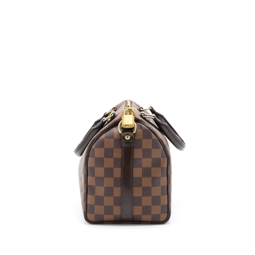 AAA Replica Louis Vuitton LV SPEEDY 25 DAMIER EBENE GHW