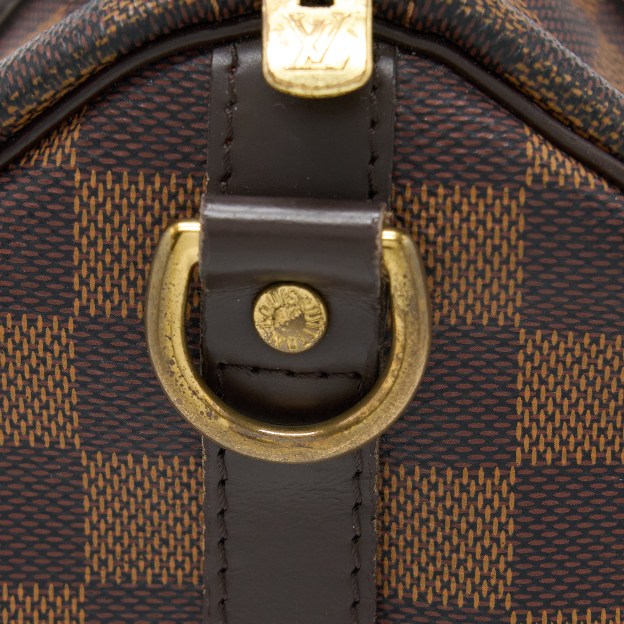 AAA Replica Louis Vuitton LV SPEEDY BANDOULIERE 25 DAMIER EBENE CANVAS GHW