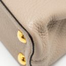 AAA Replica Louis Vuitton LV CAPUCINES BB TAURILLON LIGHT GREY GHW
