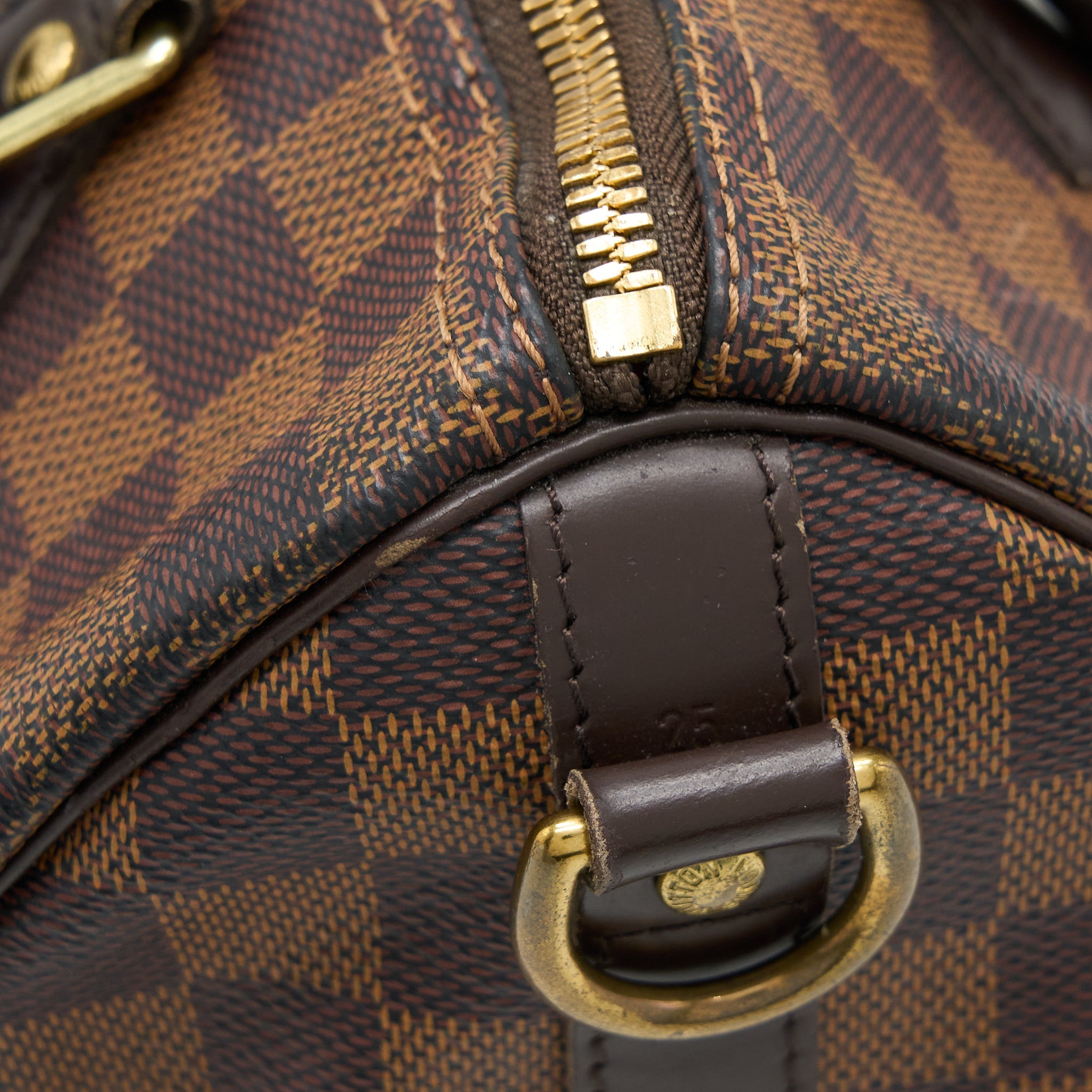 AAA Replica Louis Vuitton LV SPEEDY BANDOULIERE 25 DAMIER EBENE CANVAS GHW