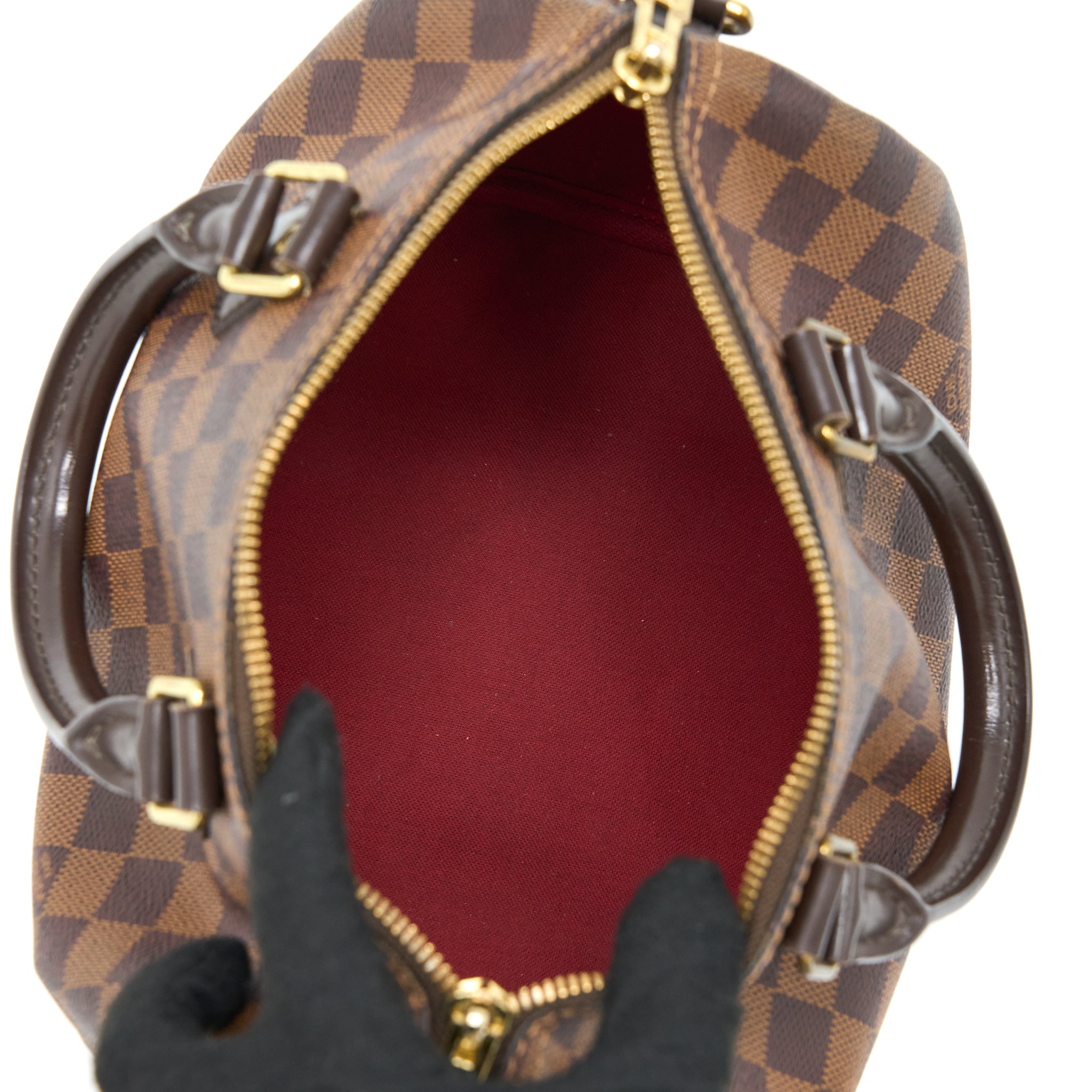 AAA Replica Louis Vuitton LV SPEEDY BANDOULIERE 25 DAMIER EBENE CANVAS GHW