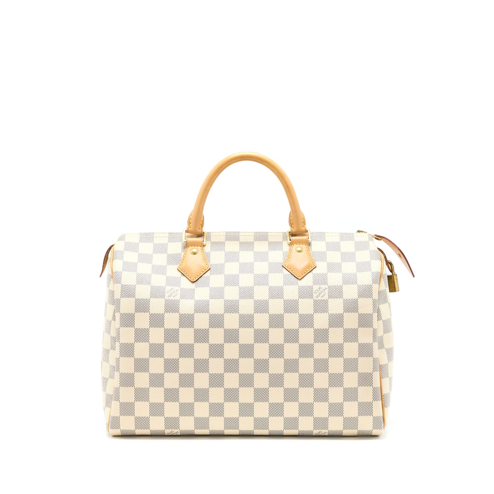 AAA Replica Louis Vuitton LV SPEEDY 30 DAMIER AZUR CANVAS GHW