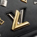 AAA Replica Louis Vuitton LV LOVE LOCK TWIST MM EPI BLACK MULTICOLOUR HARDWARE
