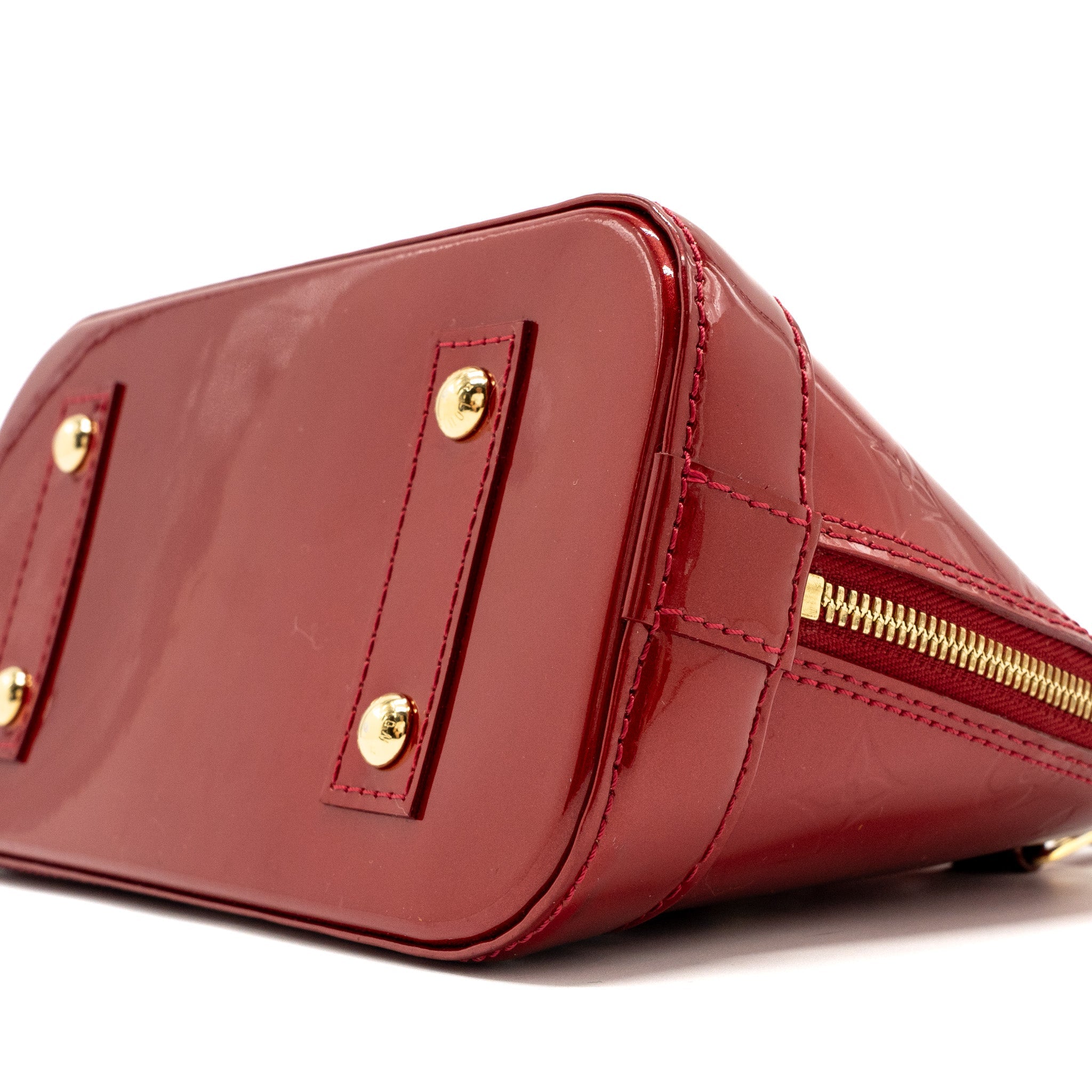 AAA Replica Louis Vuitton LV ALMA BB PATENT RED GHW